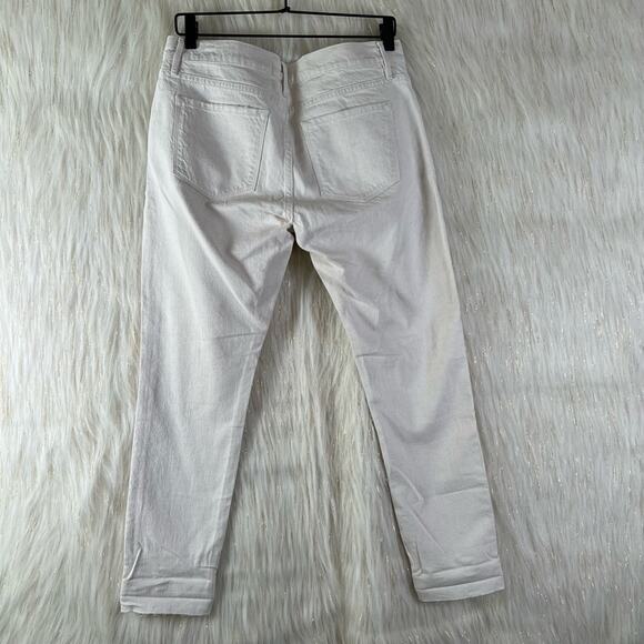 Frame Le Garcon Ankle Slim Straight Leg Jeans Au Natural Heather Cotton Linen 26 - Picture 6 of 11
